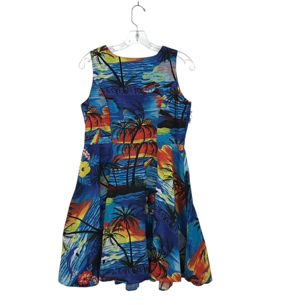 Hawaiian Hangover Womens Dress Sunset Blue Size Medium - Picture 7 of 7